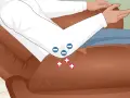 Static electricity builds up on acrylic, showing negative charges on the shirt and positive charges on the chair. This demonstrates that acrylic does not conduct electricity.