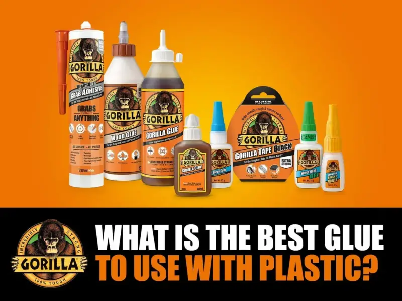 Gorilla offers various types of glue for plastic, including super glues, wood glue, and grab adhesive, all designed for tough jobs.